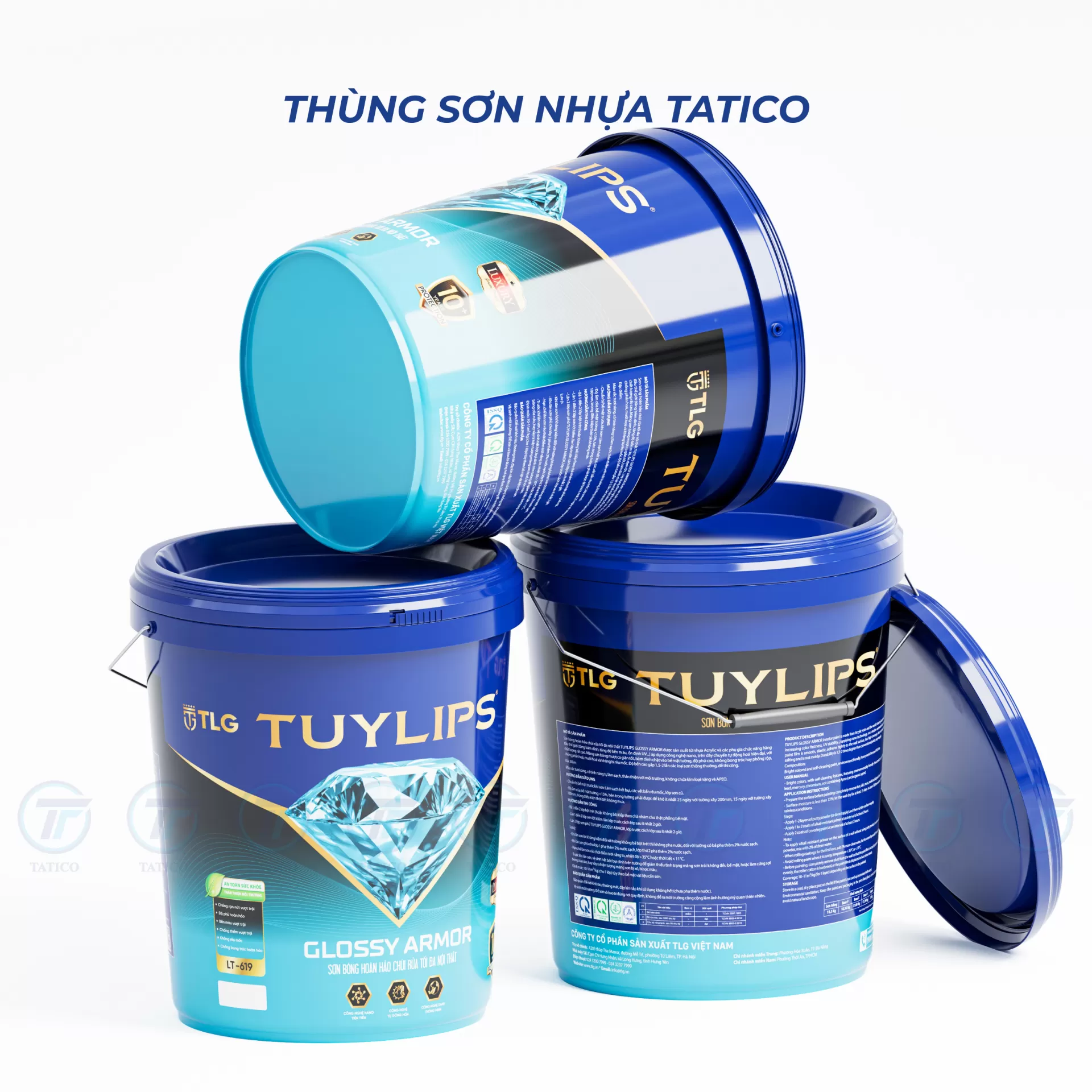 Vỏ thùng sơn nhựa 18L